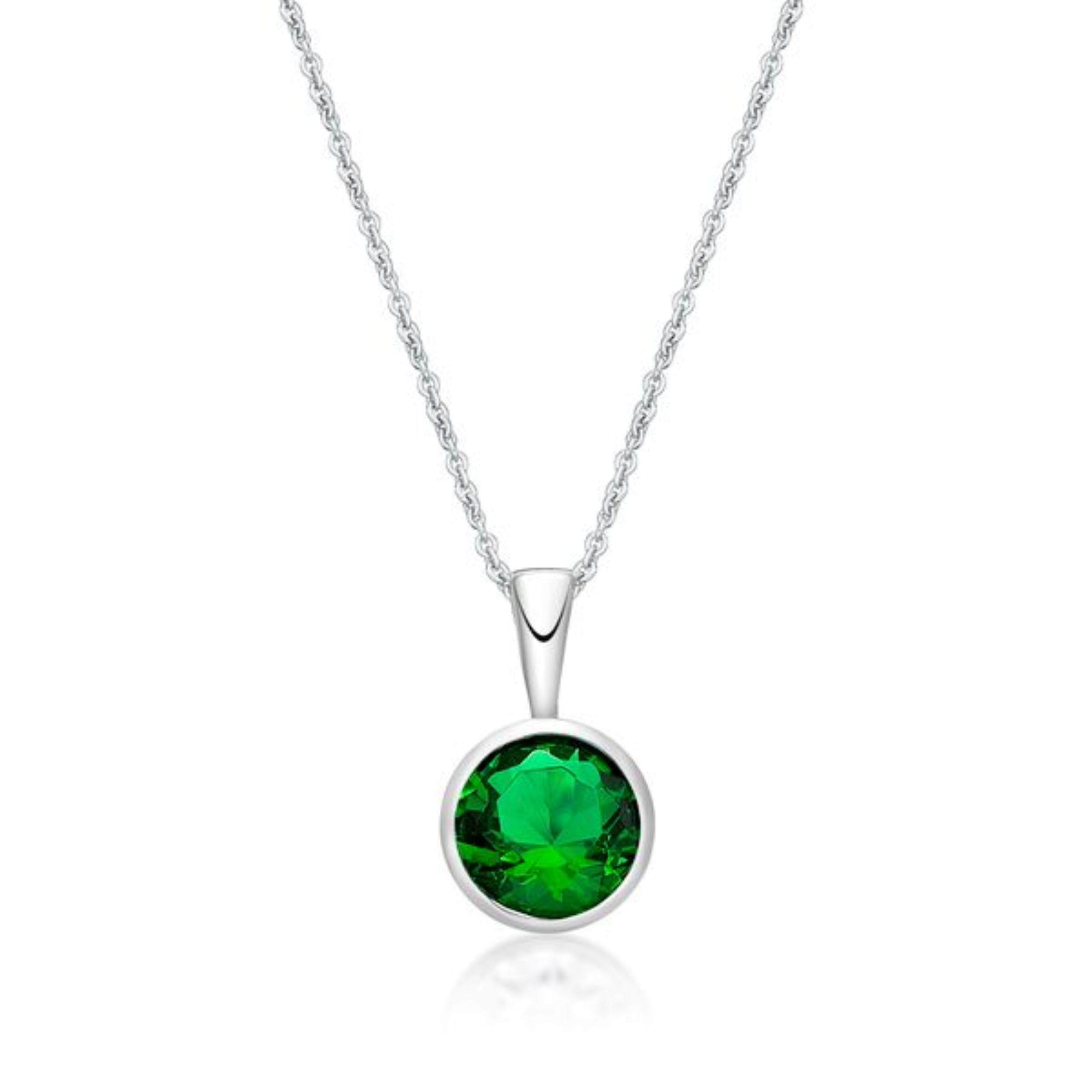 Picture of MAY            , 5mm BEZEL PENDANT with CHAIN